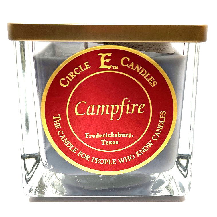 Circle E Candles, Campfire Scent, Large Size Jar Candle, 43oz, 4 Wicks