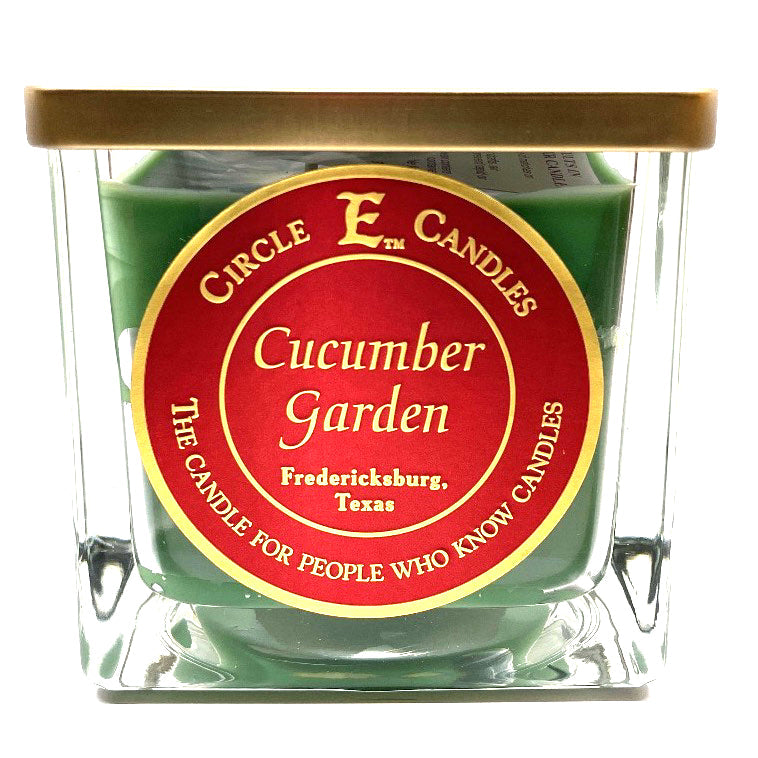 Circle E Candles, Cucumber Garden Scent, Large Size Jar Candle, 43oz, 4 Wicks