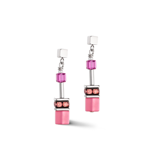 GeoCUBE® Iconic earrings Viva Magenta