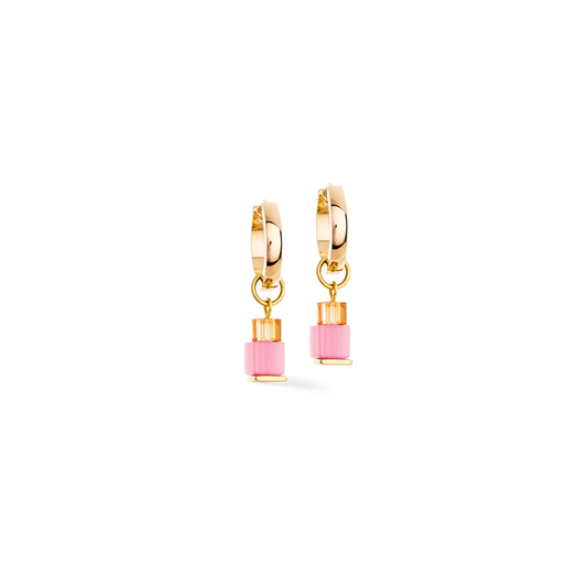 Earrings Creole Cube Fusion Charm gold-rainbow