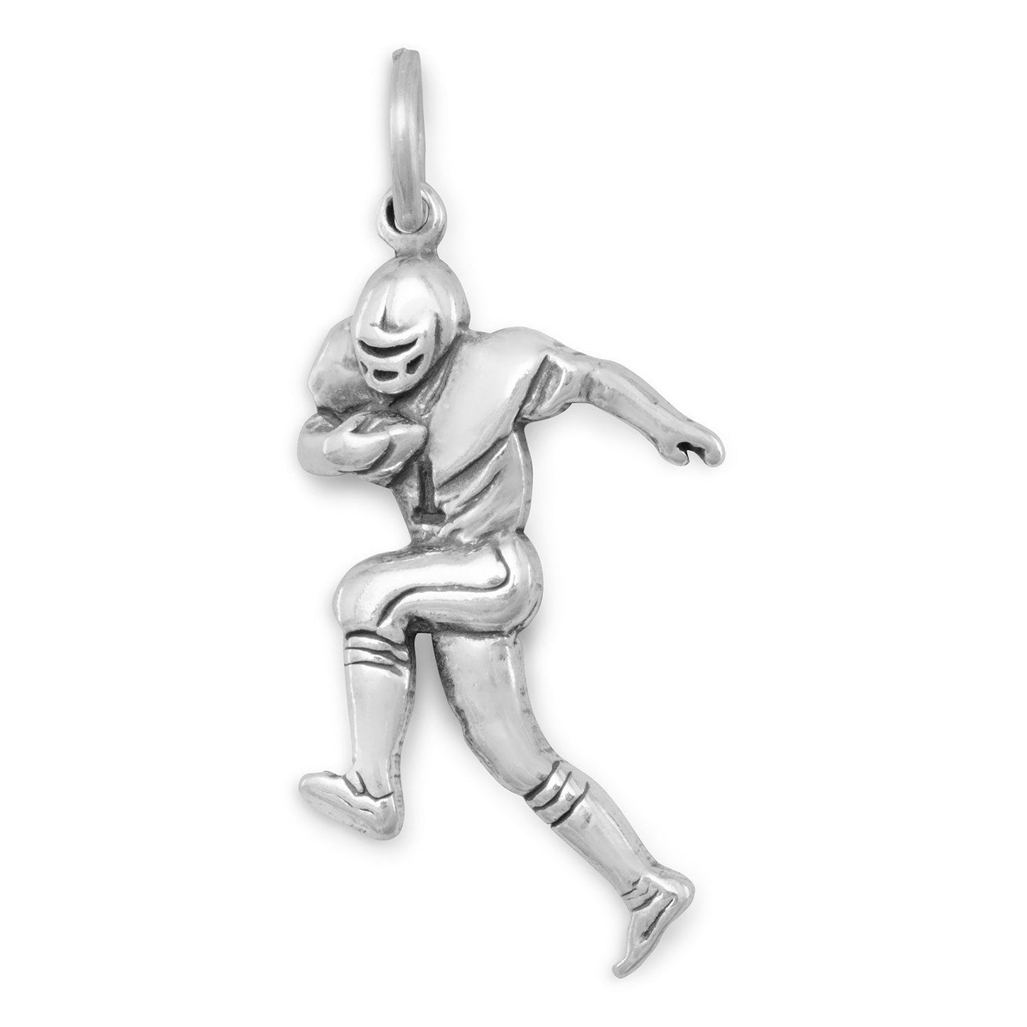 Sterling Silver Football Player Charm, Made in USA