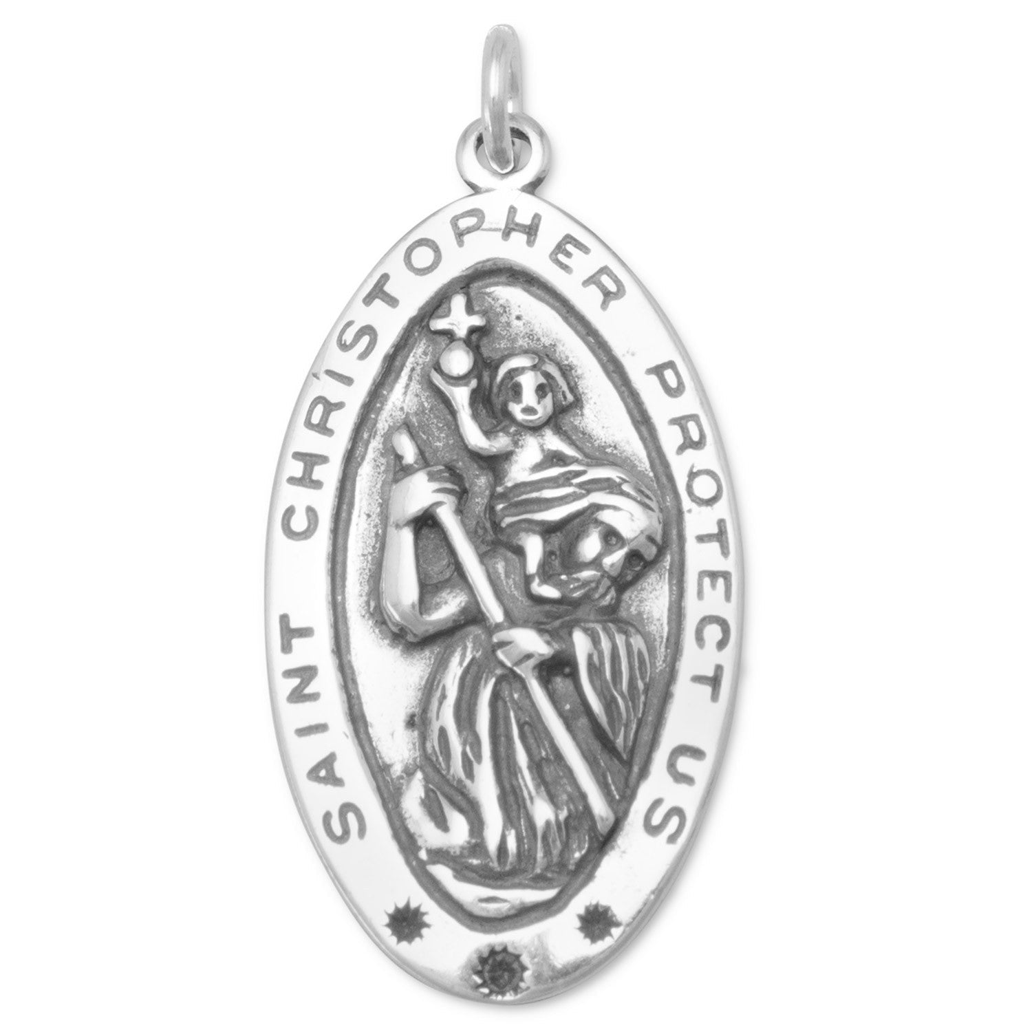 Oval Saint Christopher Charm