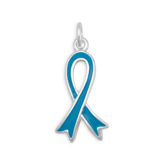 Teal Awareness Ribbon Charm