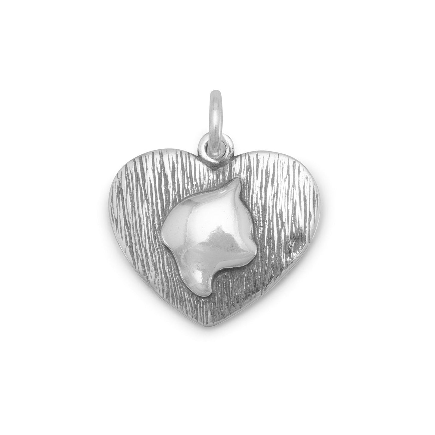 Oxidized Sterling Silver Cat Silhouette Charm