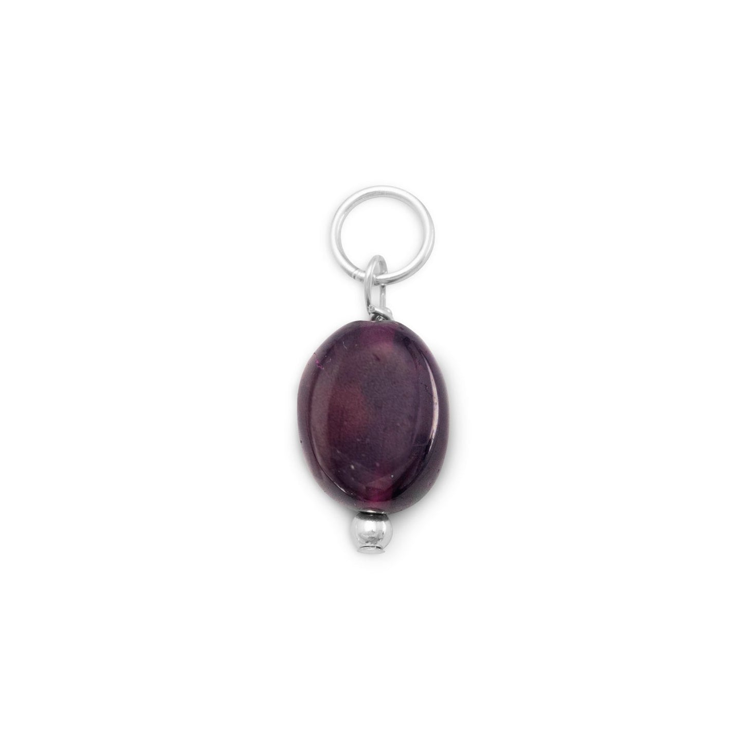 Sterling Silver Gem Drop Birthstone Charm (January-Decemeber)