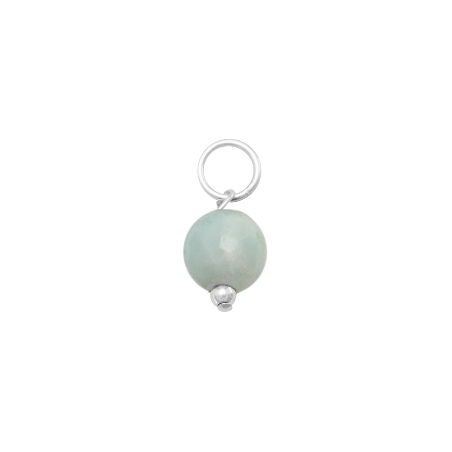 Sterling Silver Gem Drop Birthstone Charm (January-Decemeber)