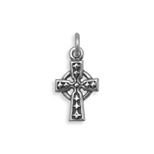 Oxidized Celtic Cross Charm