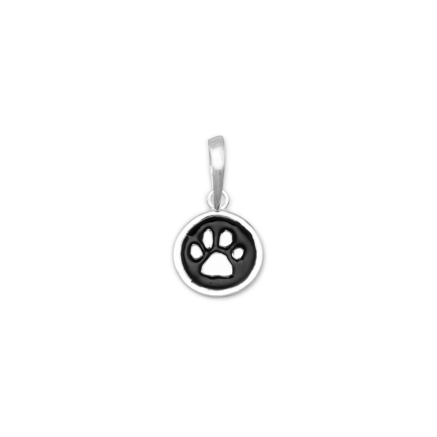 Enamel Paw Print Charm