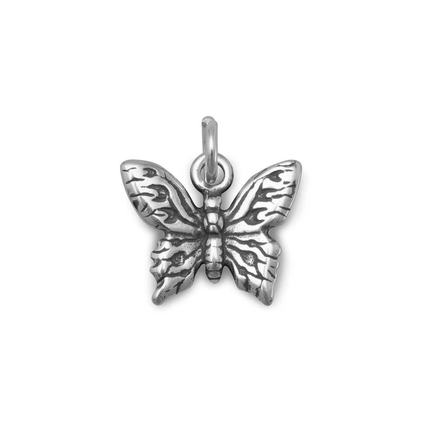 Oxidized Butterfly Charm