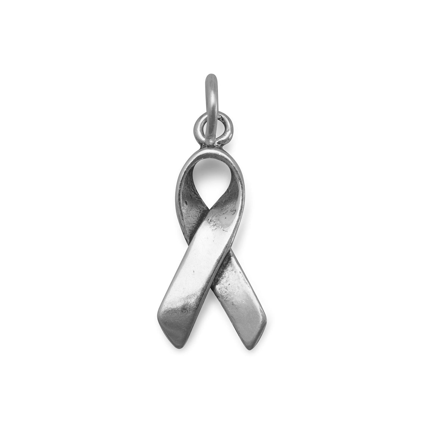 Sterling Silver Small Folded Ribbon Charm