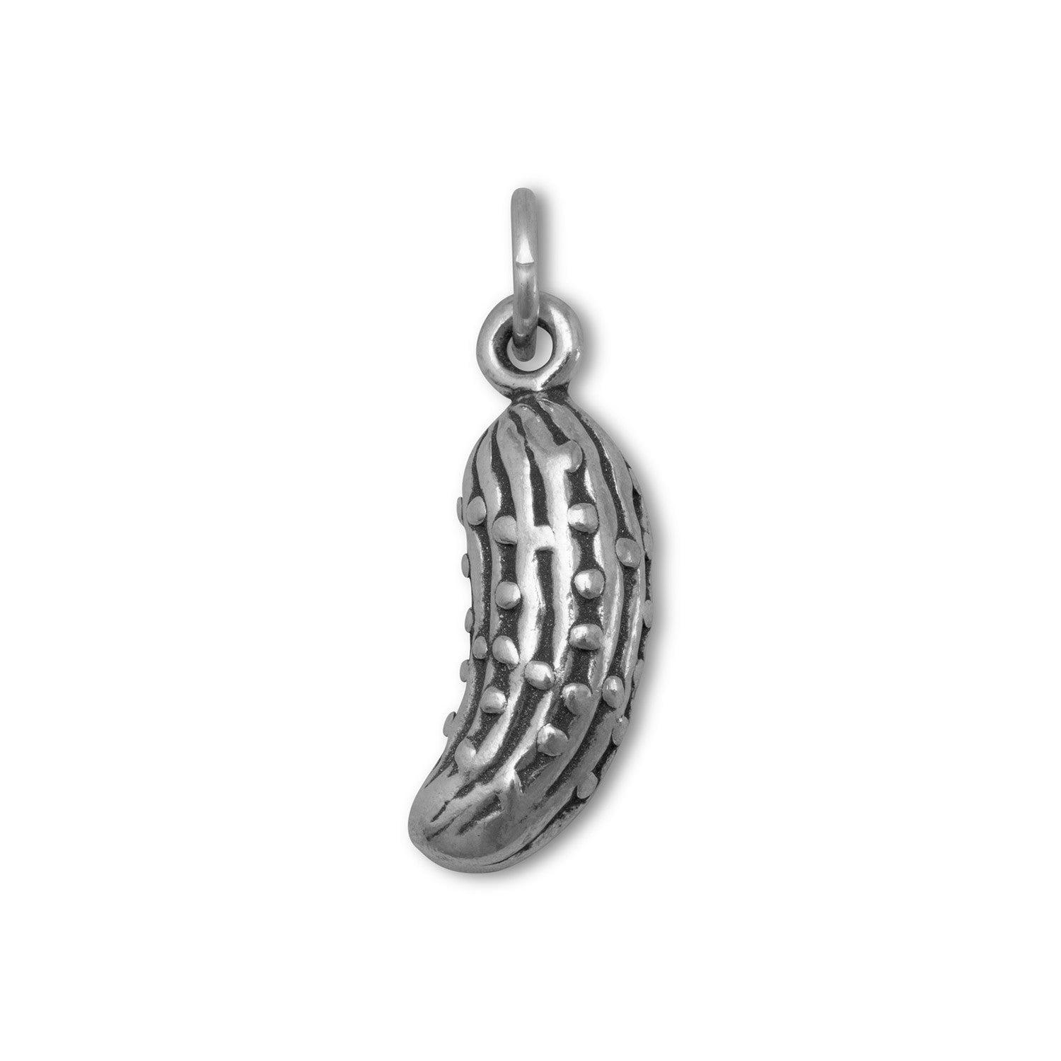 Oxidized Pickle Charm