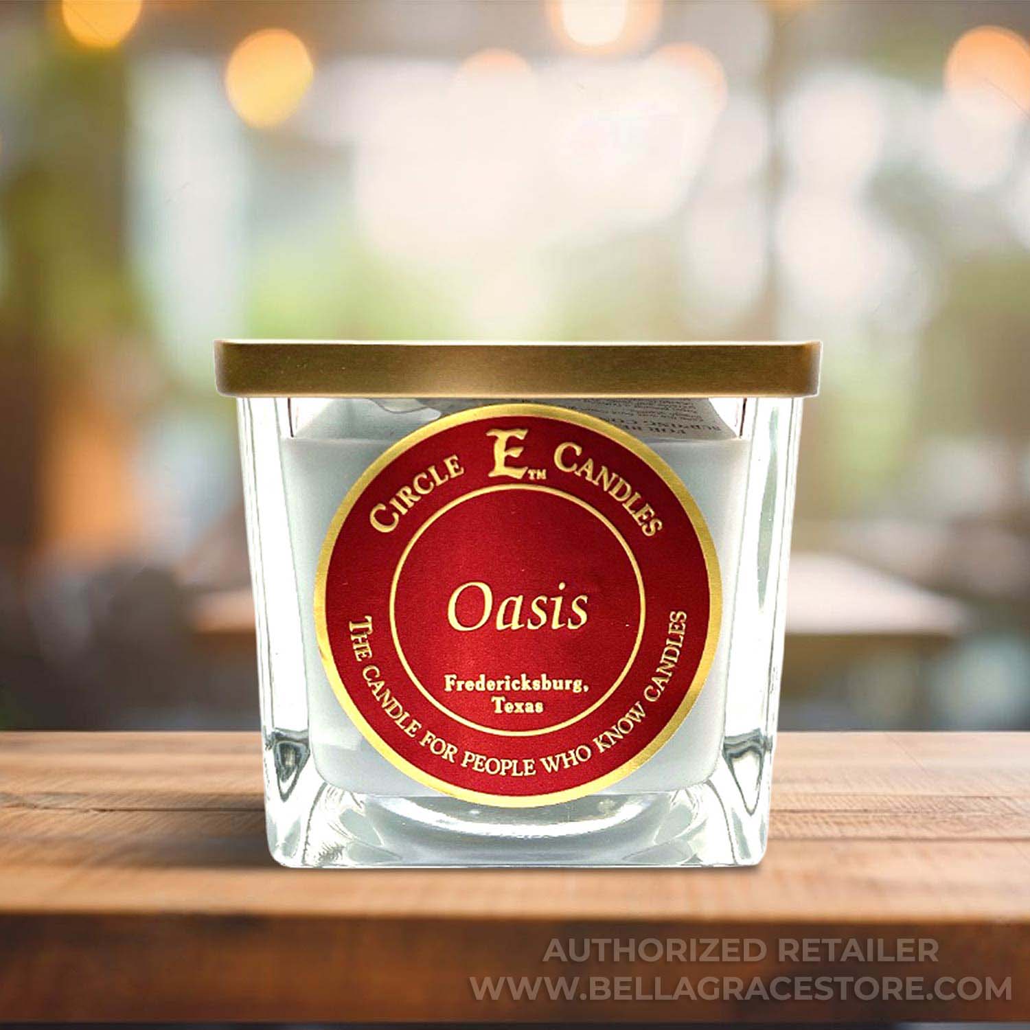 Circle E Candles, Oasis Scent, Large Size Jar Candle, 43oz, 4 Wicks