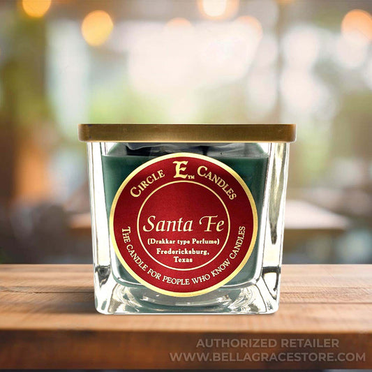 Circle E Candles, Santa Fe Scent, Large Size Jar Candle, 43oz, 4 Wicks