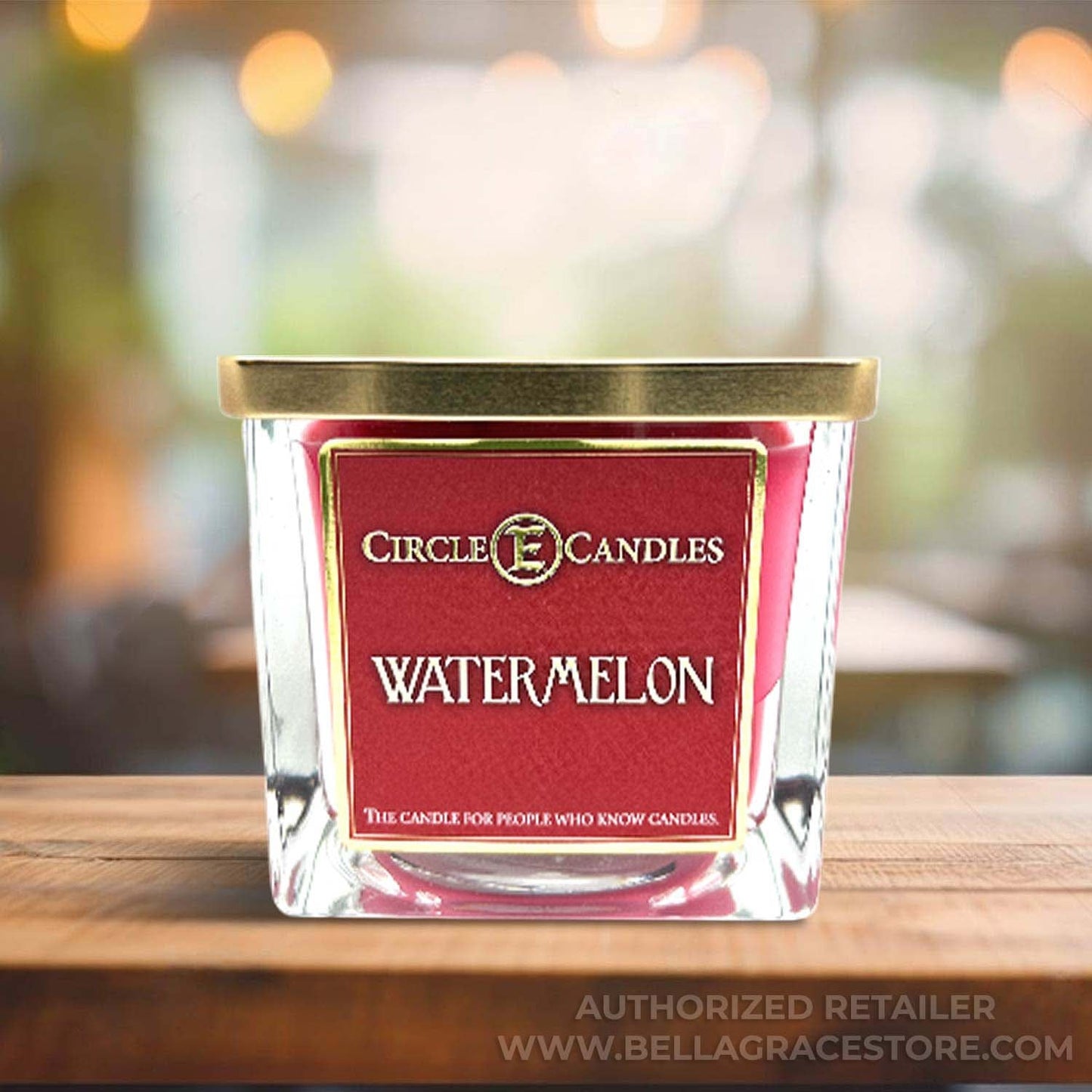 Circle E Candles, Watermelon, Medium Size Jar Candle, 22oz, 2 Wicks