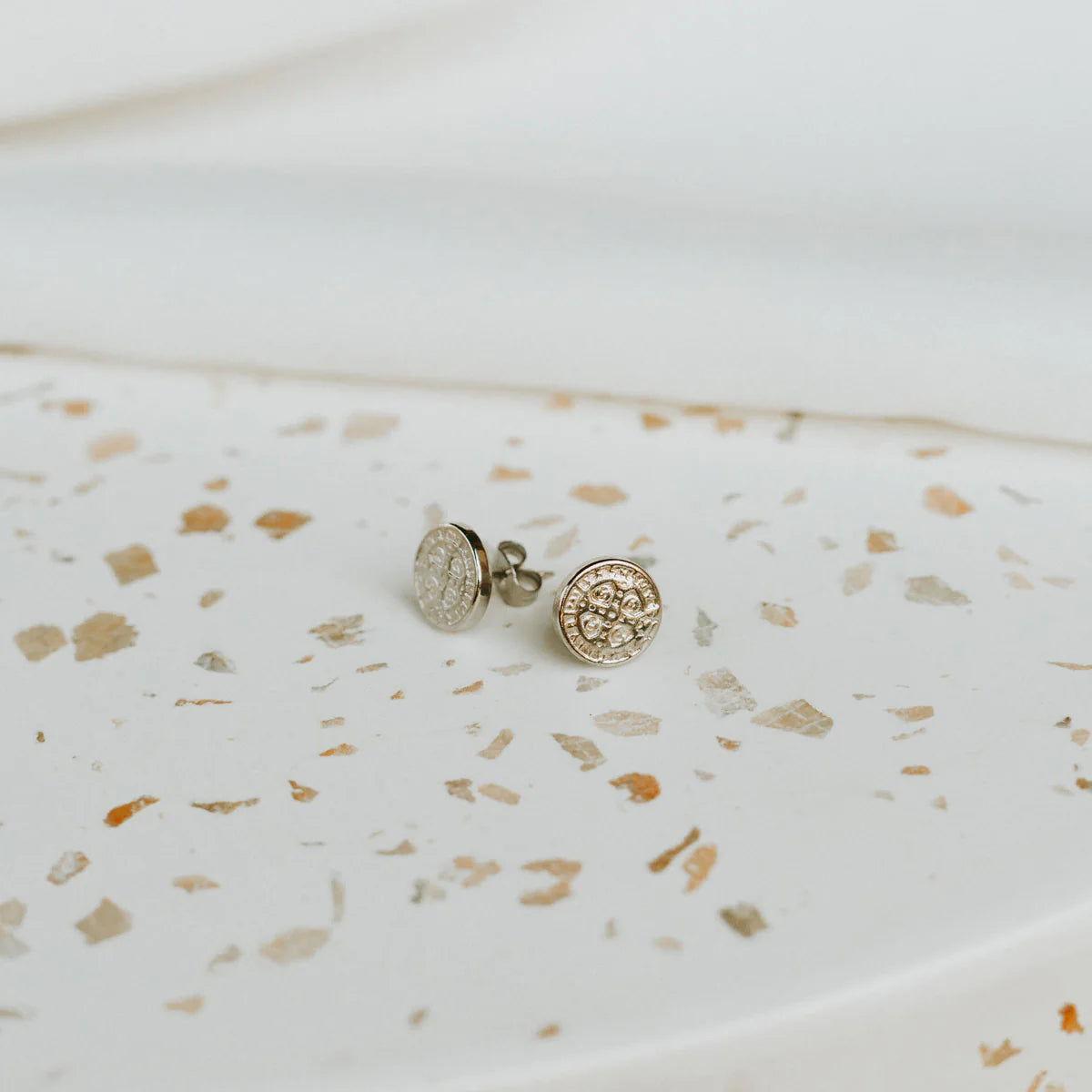 Benedictine Stud Earrings