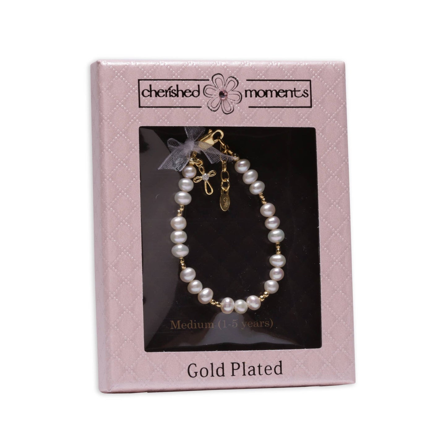 Girls 14K Gold-Plated Pearl Baby Bracelet Children's Jewelry Small 0-12m