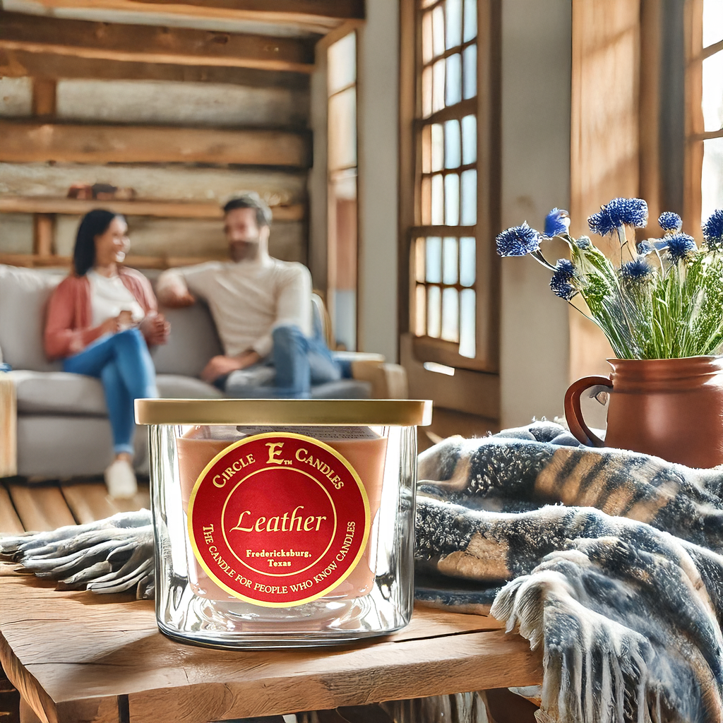 Leather Circle E Candles