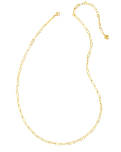 Courtney Paperclip Necklace Gold for Stylish Layering