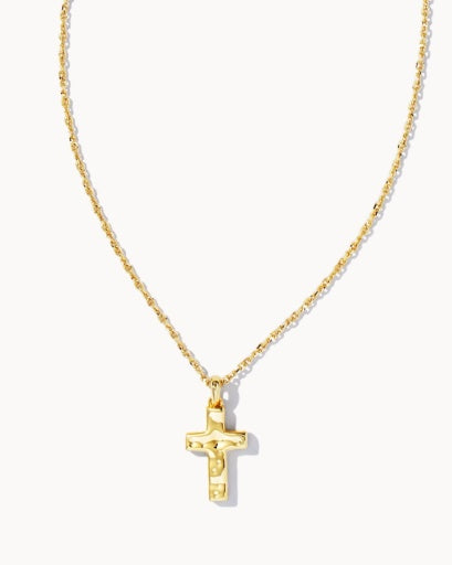 Cross Pendant Necklace Gold Metal for Meaningful Style