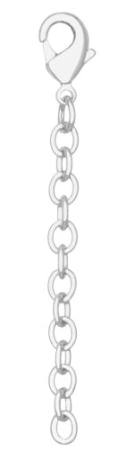 Necklace Extender 2' Lobster Rhodium Metal Chain Accessory