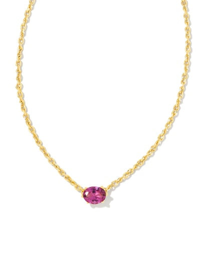 Cailin Crystal Pendant Necklace Gold Purple Crystal Gift