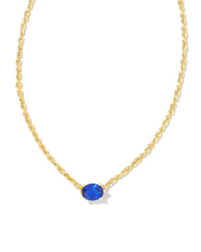 Cailin Crystal Pendant Necklace Gold Blue Crystal Gift