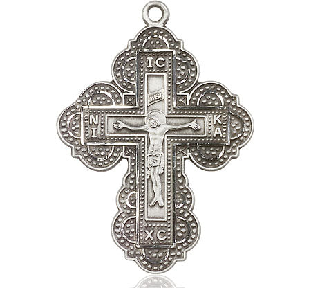 Extel Large Pewter Irene Cross Medal, Made in USA