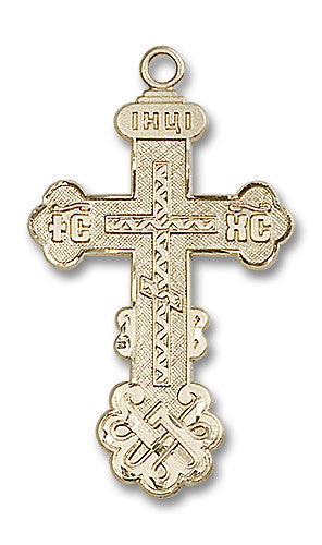 Extel Large 14kt Gold Filled Kiev Cross Medal, Made in USA