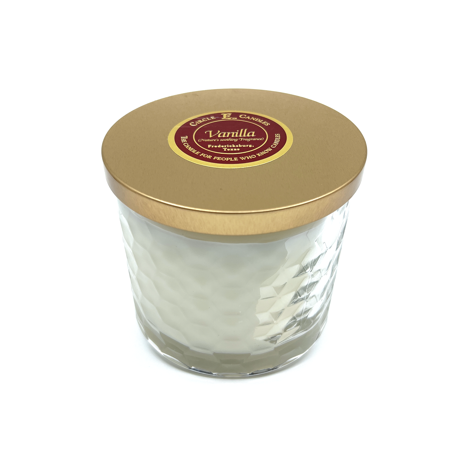 Circle E Candles, Vanilla Scent, Medium Size Jar Candle, 17oz, 2 Wicks