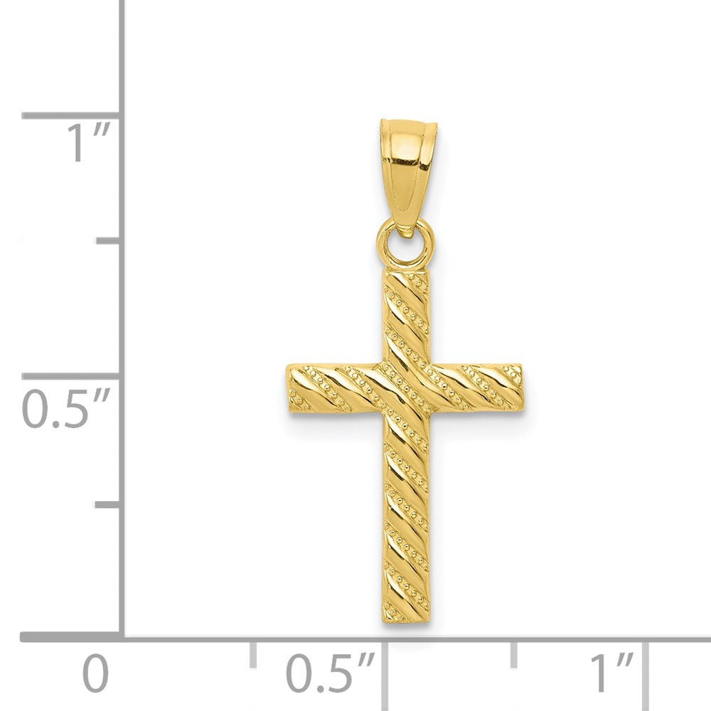 Extel Large 10k Cross Pendant Charm, Made in USA