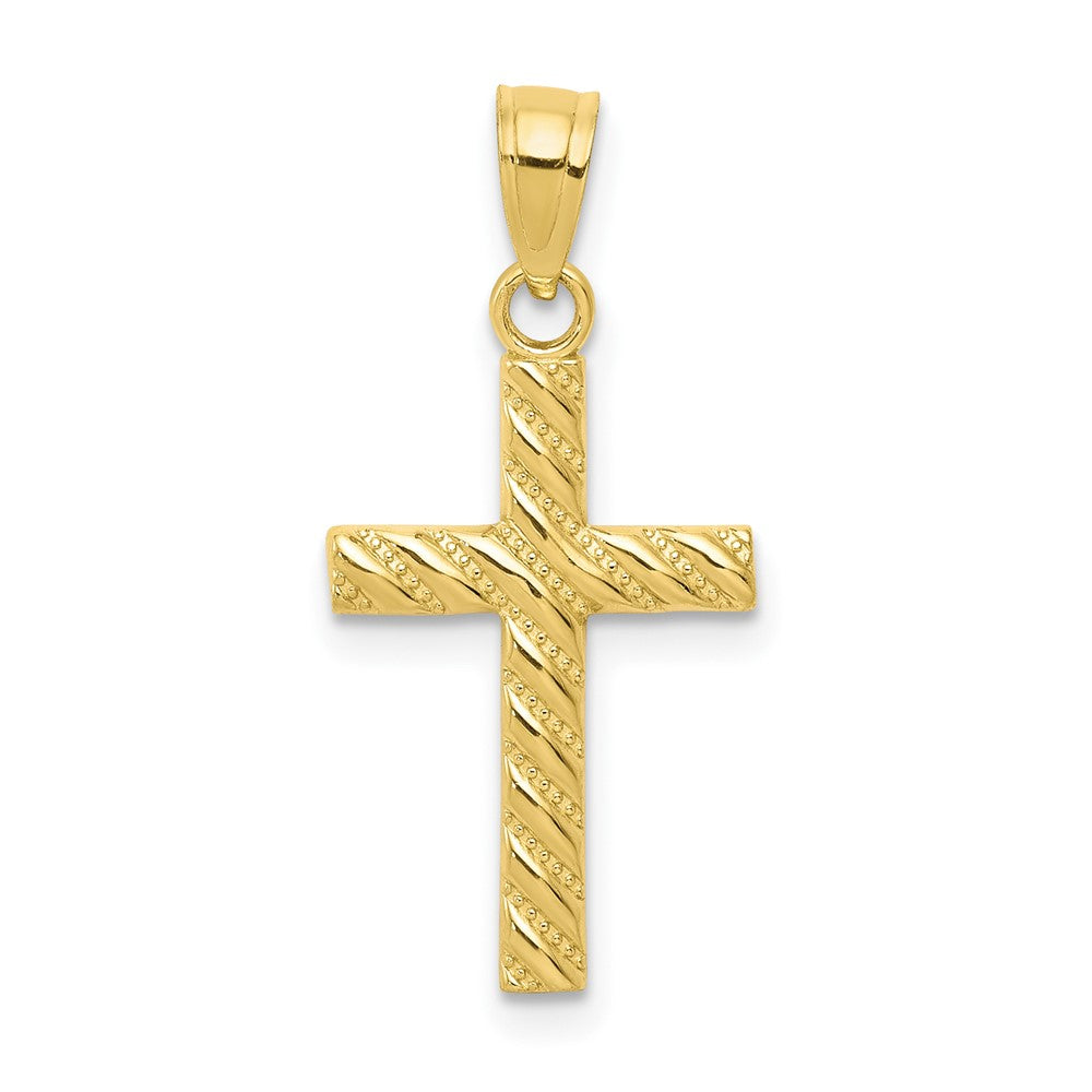 Extel Large 10k Cross Pendant Charm, Made in USA