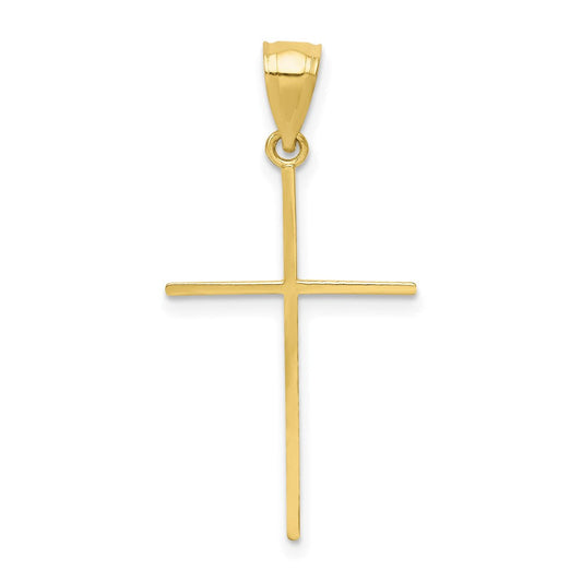 Extel Large 10k Cross Pendant Charm, Made in USA