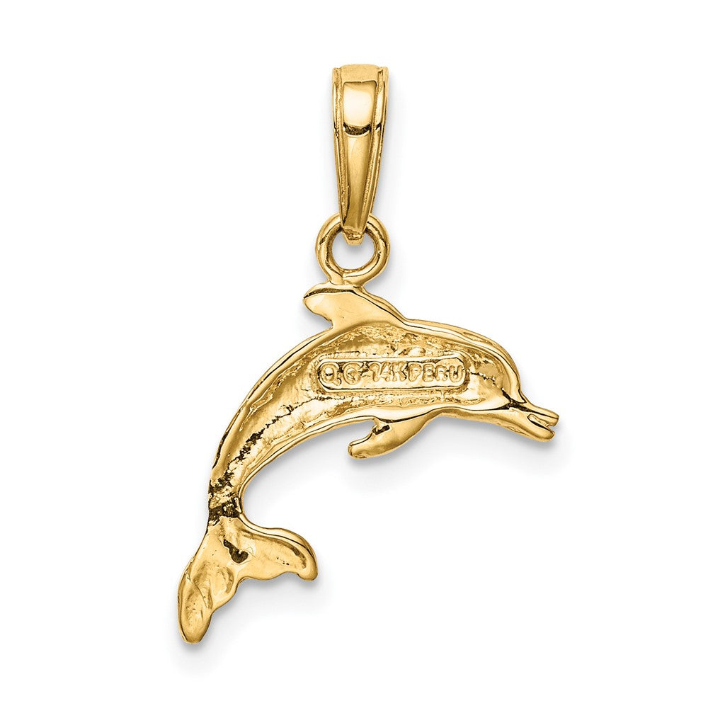 Extel Medium 10k Gold Dolphin Pendant