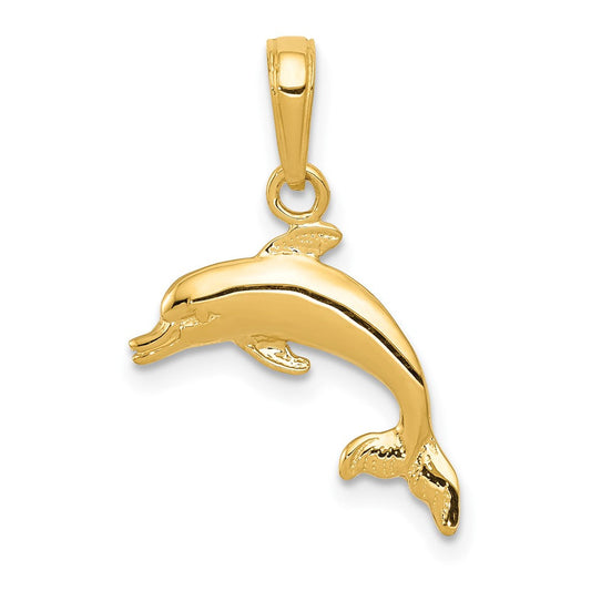 Extel Medium 10k Gold Dolphin Pendant