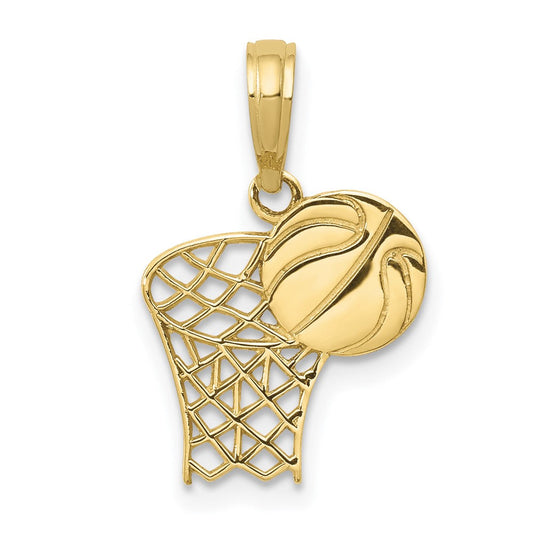 Extel Medium 10k Gold Basketball Hoop and Ball Penda