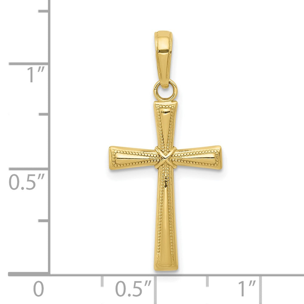 Extel Large 10K Diamond-cut X Cross Pendant Charm, Made in USA