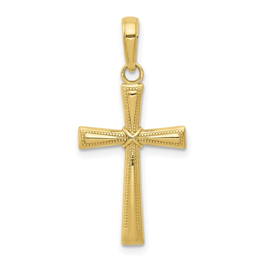 Extel Large 10K Diamond-cut X Cross Pendant Charm, Made in USA