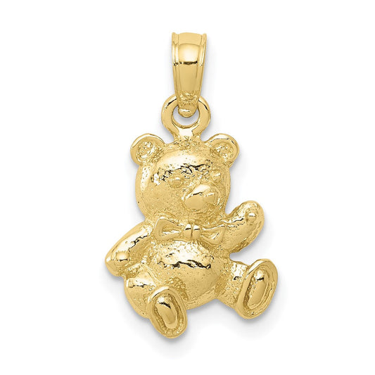 Extel Medium 10k Gold Teddy Bear Charm, Made in USA