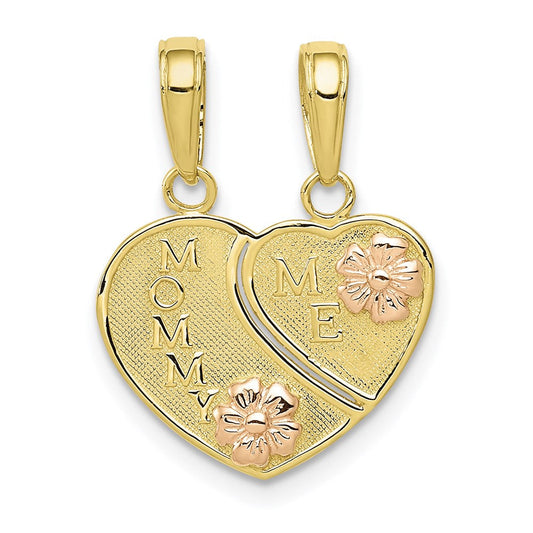 Extel Medium 10k Rose & Yellow Gold Mommy/Me 2 piece Break-A-Part Charm