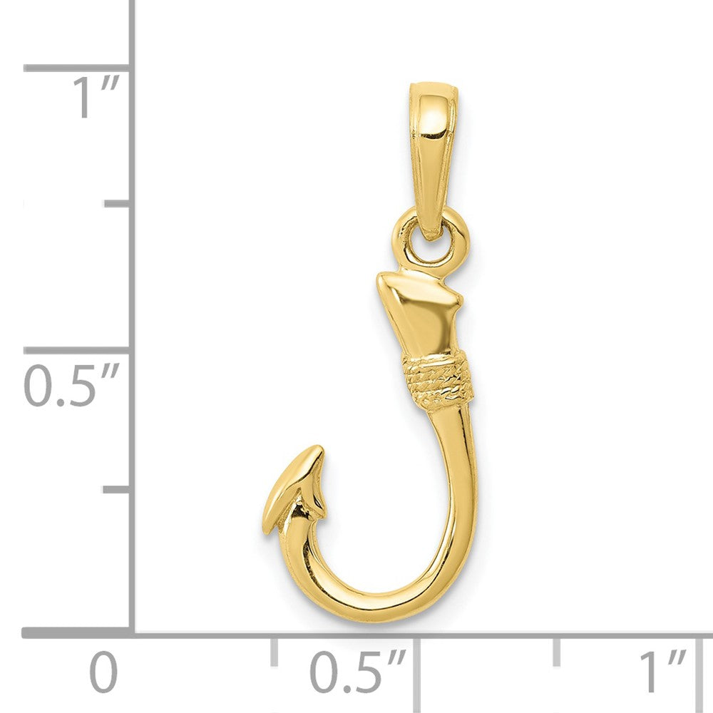 Extel Medium 10k Gold Fish Hook Pendant