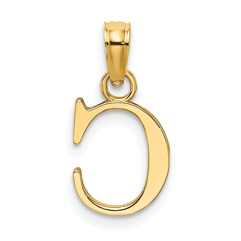 Extel Small 10k Gold Polished C Block Initial Charm, Made in USA