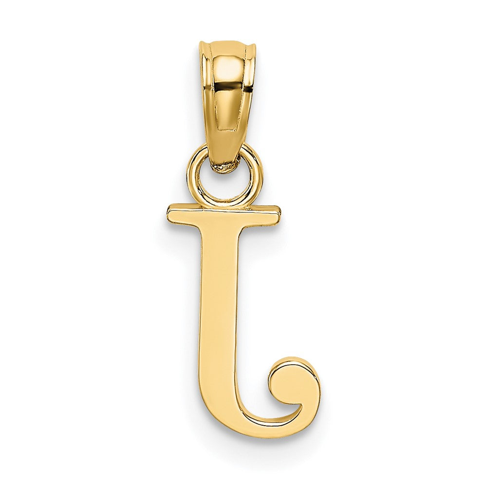 Extel Small 10k Gold Polished J Block Initial Charm, Made in USA