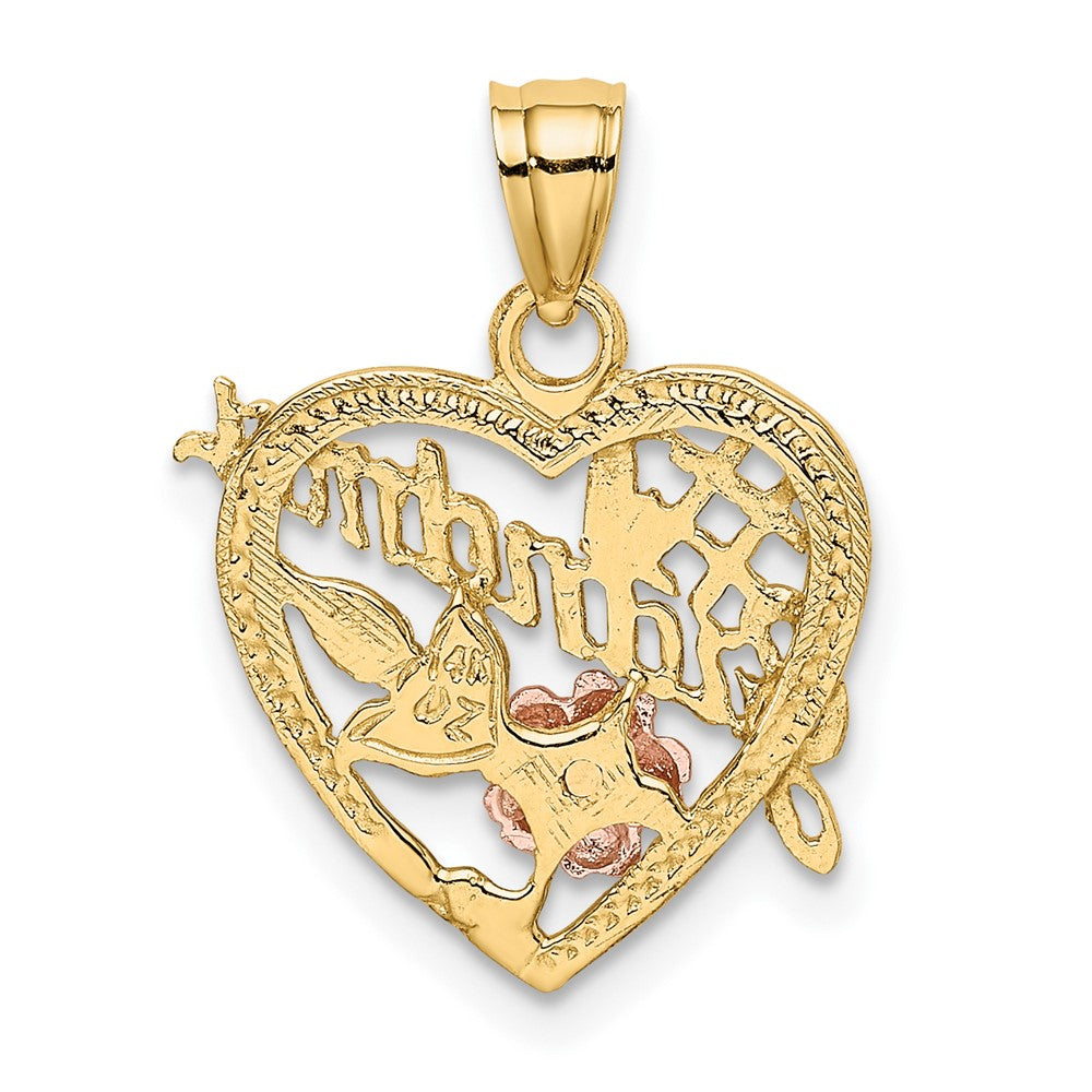 Extel Medium 10k Tri-Color #1 GRANDMA In Heart Charm