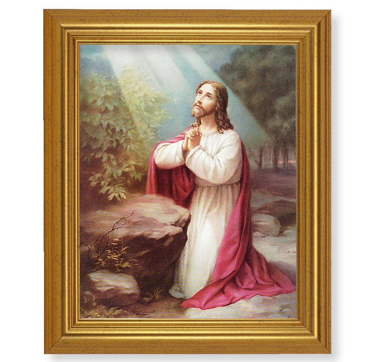 Christ on the Mount of Olives Picture Framed Wall Art Decor