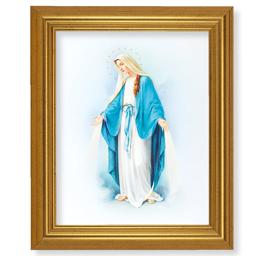 Our Lady of Grace Picture Framed Wall Art Decor, Large, Antique Gold-Leaf Classic Frame