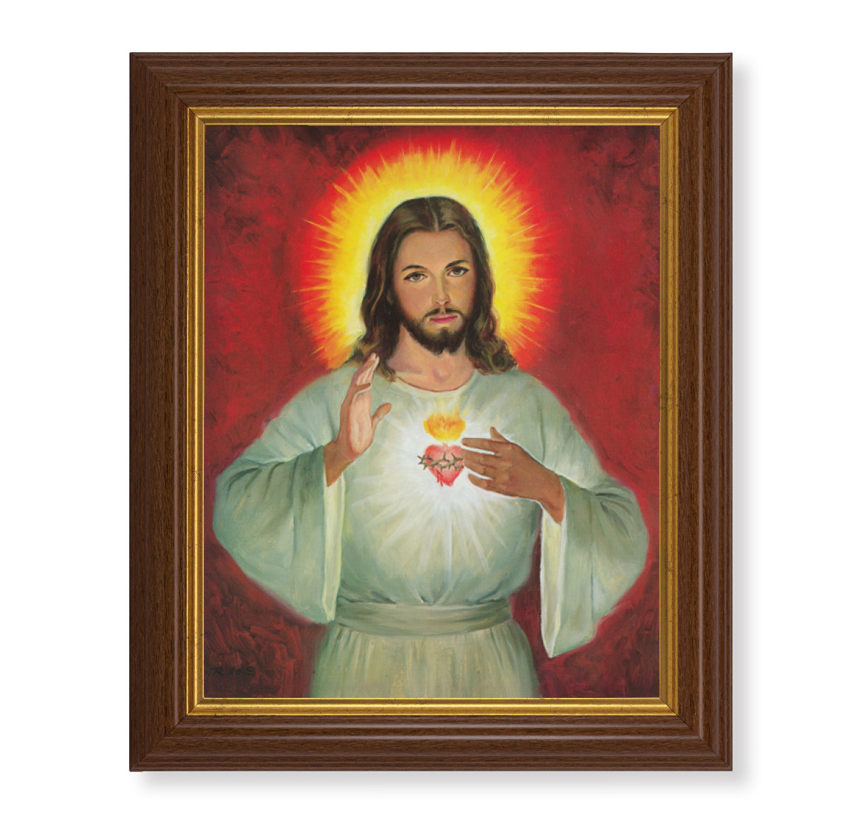 Sacred Heart of Jesus Picture Framed Wall Art Decor Large