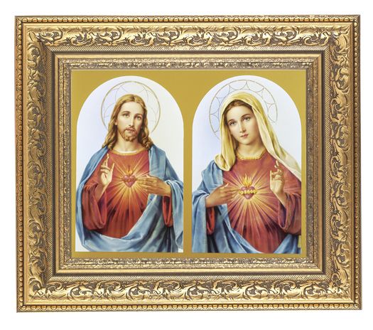 The Sacred Hearts Picture Framed Wall Art Decor Large