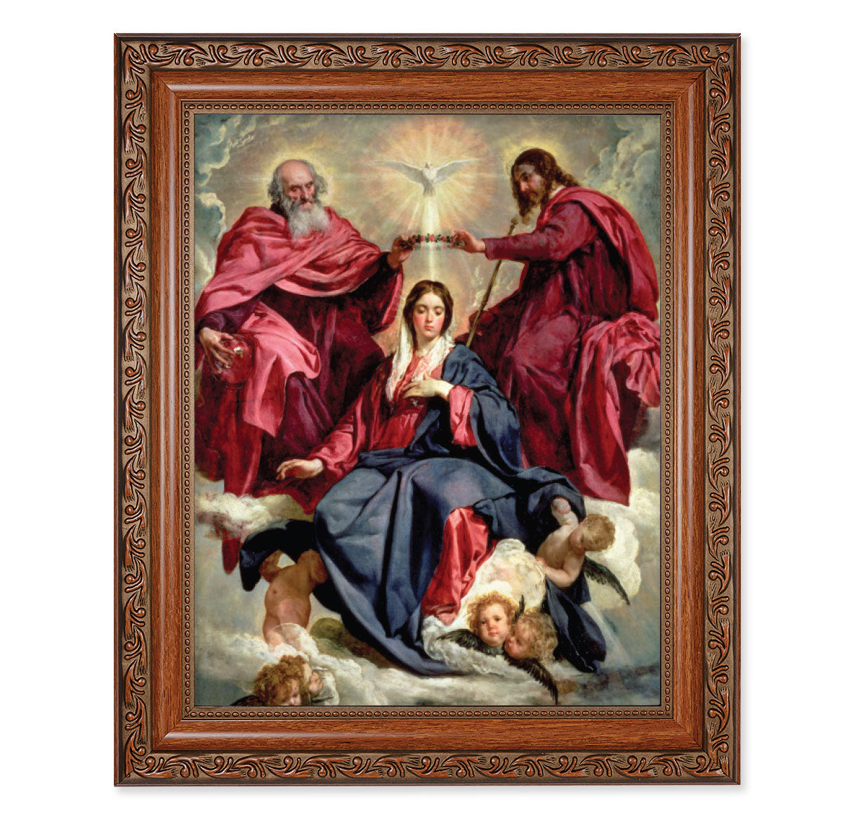 Crowning of Mary Picture Framed Wall Art Decor Large