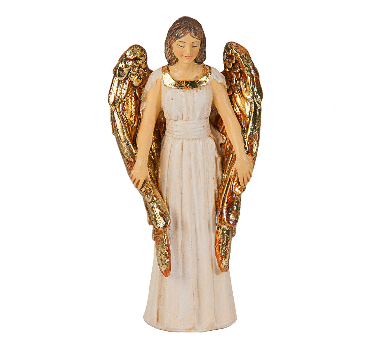 Small Catholic 4" Guardian Angel Hand Painted Solid Resin Patron Saint Statue