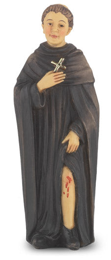 Small Catholic 4" St. Peregrine Hand Painted Solid Resin Statue